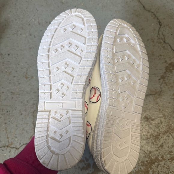 NEW baseball slip on sneakers shoes white - Picture 6 of 7